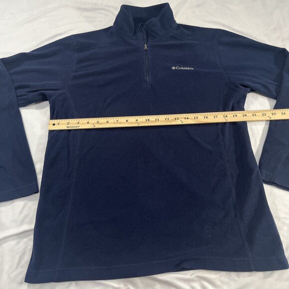 Men’s Medium Navy Half Zip Columbia Pullover Fleece - Picture 6 of 11